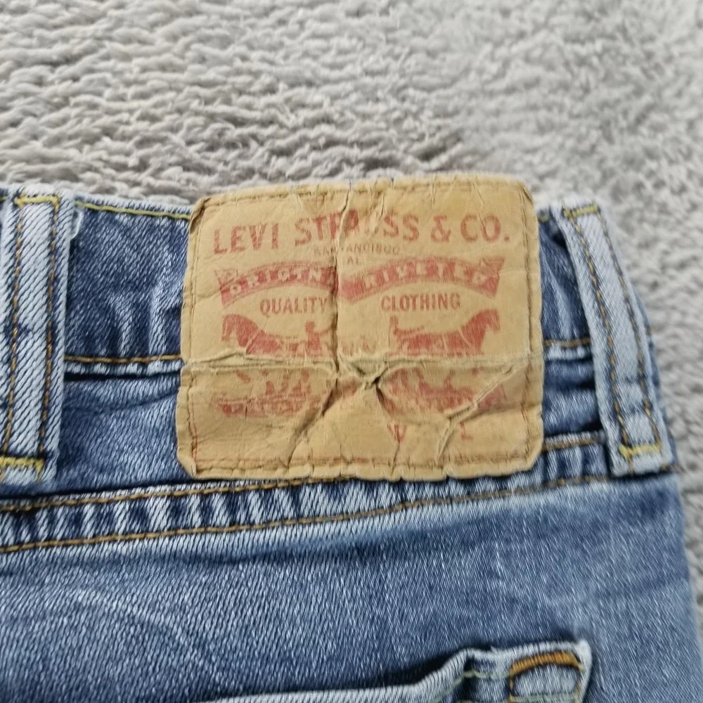 Levis 514 Jeans Mens‎ 38x32 Blue Regular Straight Medium Wash Stretch Denim
